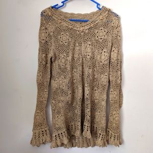 Boho Crochet beaded dress coverup